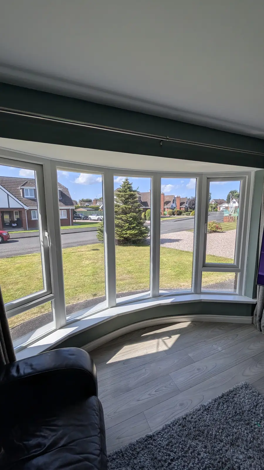 The same bay window from inside
