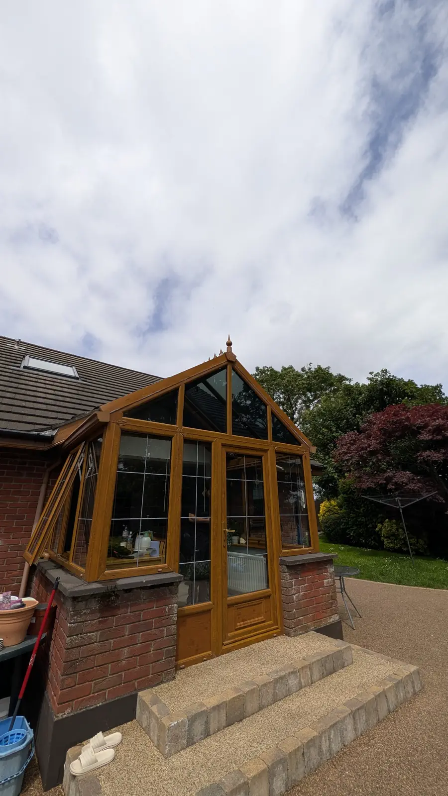 Conservatory fitted with solar film