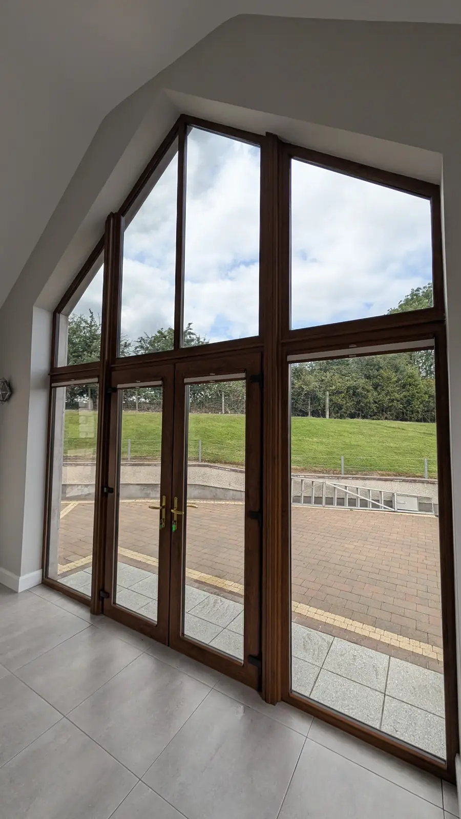 The same gable from inside: the view is kept
